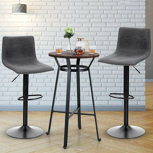 41" Counter Height Modern Contemporary Style  Bistro Bar Table Set With Adjustable High Chair Swivel Stools | Decor Gifts and More
