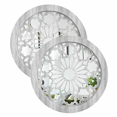 Mirror Sets2PCS Round Rustic Decorative Wall Mirror - Living Room Farmhouse Wall Mirrors... - Home Decor Gifts and More