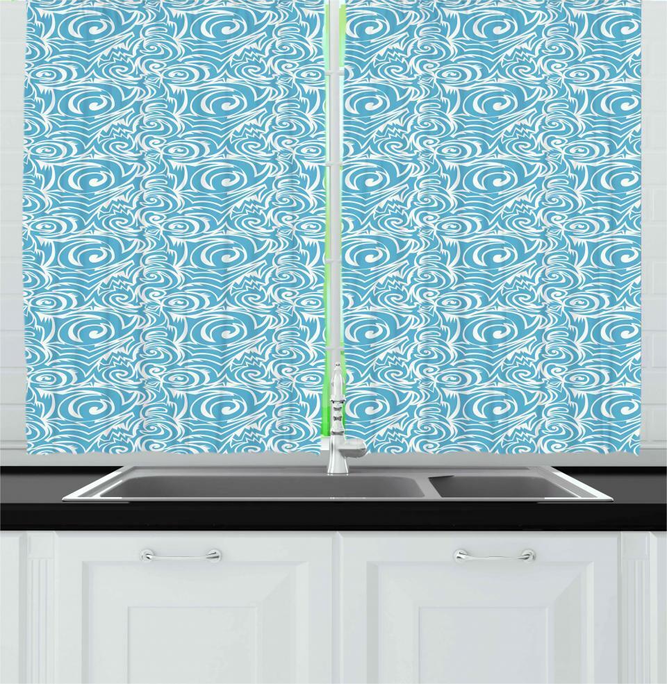 Balinese 2 Panel Set Kitchen Curtains Window Drapes 55" X 39" | Decor Gifts and More