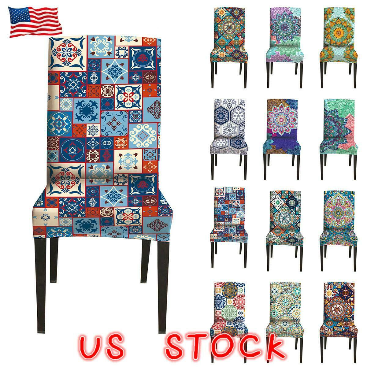 NEW Dining Chair Seat Covers Slip Cover Stretch Wedding Banquet Party Removable - Home Decor Gifts and More