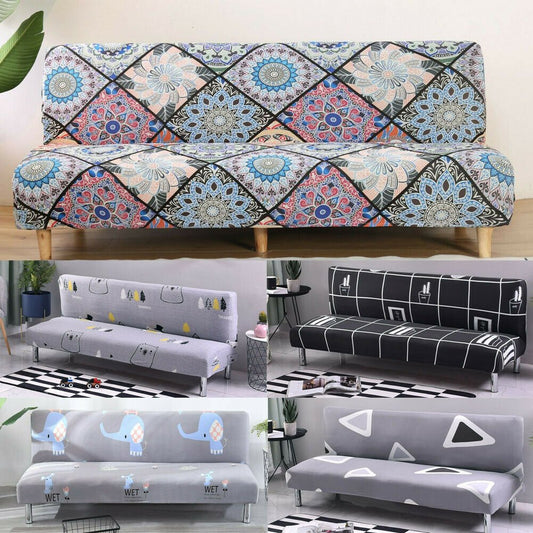 Stretch Futon Slipcovers Folding Armless Sofa Bed Covers Couch Lounge Protector - Home Decor Gifts and More