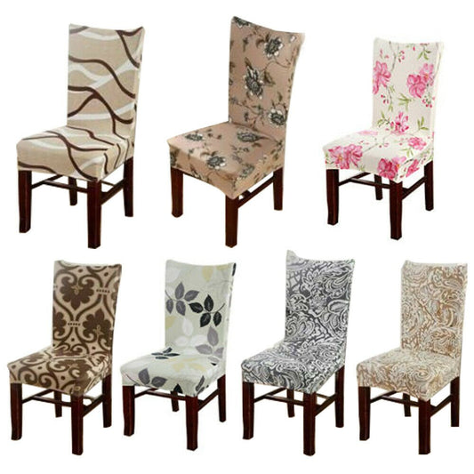 Stretch Dining Chair Cover Printed Spandex Slipcover Removable Chair Protector - Home Decor Gifts and More