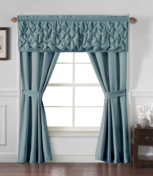 Deluxe Window in a Bag Curtain Treatment Set - 55" x 84" - Assorted Colors | Decor Gifts and More