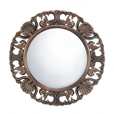 Distressed Ornate Wood Frame Flourish Wall Mirror Hanging Art Room Home Decor - Home Decor Gifts and More