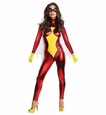 Spider-Woman Marvel Superhero Fancy Dress Up Halloween Deluxe Adult Costume | Decor Gifts and More