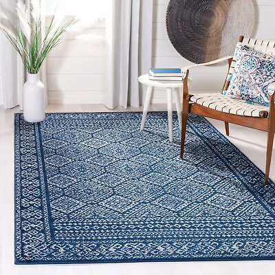 Rustic Boho Moroccan Boho Rug Navy/Ivory 2' x 5' - Home Decor Gifts and More