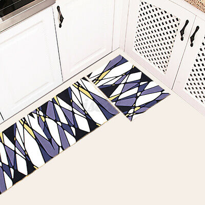 Popular purple, blue, black, white colors, stained glass rectangle style designer art deco rug set