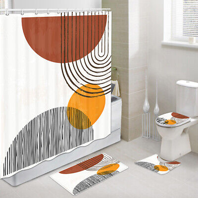 Nordic Modern Minimalist Art Shower Curtain Toilet Cover Rug Mat Contour Rug - Home Decor Gifts and More
