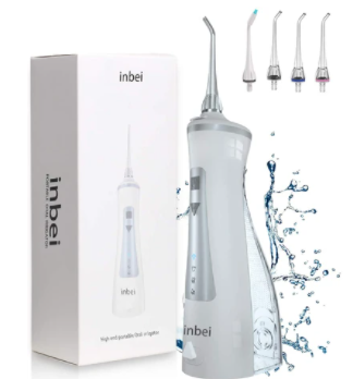 Water Flosser Professional Cordless Dental Oral Irrigator - 300ML Portable and Rechargeable IPX7 Waterproof 4 Modes Water Flosser with Cleanable Water Tank for Home and Travel, Braces &amp; B - Home Decor Gifts and More